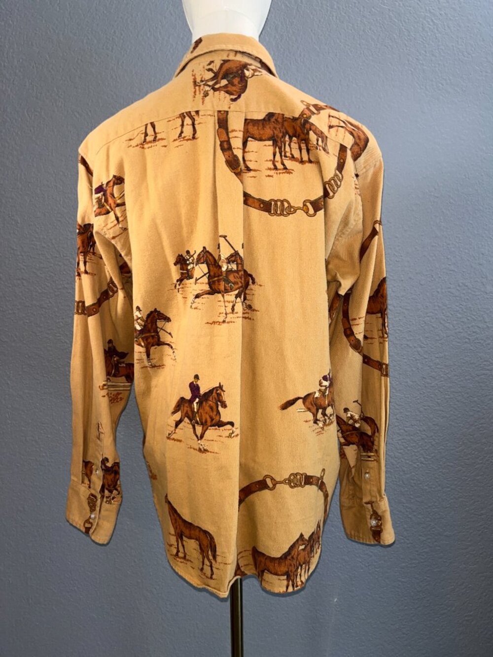 VINTAGE RALPH LAUREN POLO EQUESTRIAN HORSE COWGIRL BUTTON DOWN SHIRT BLOUSE -  8 - Picture 6 of 11